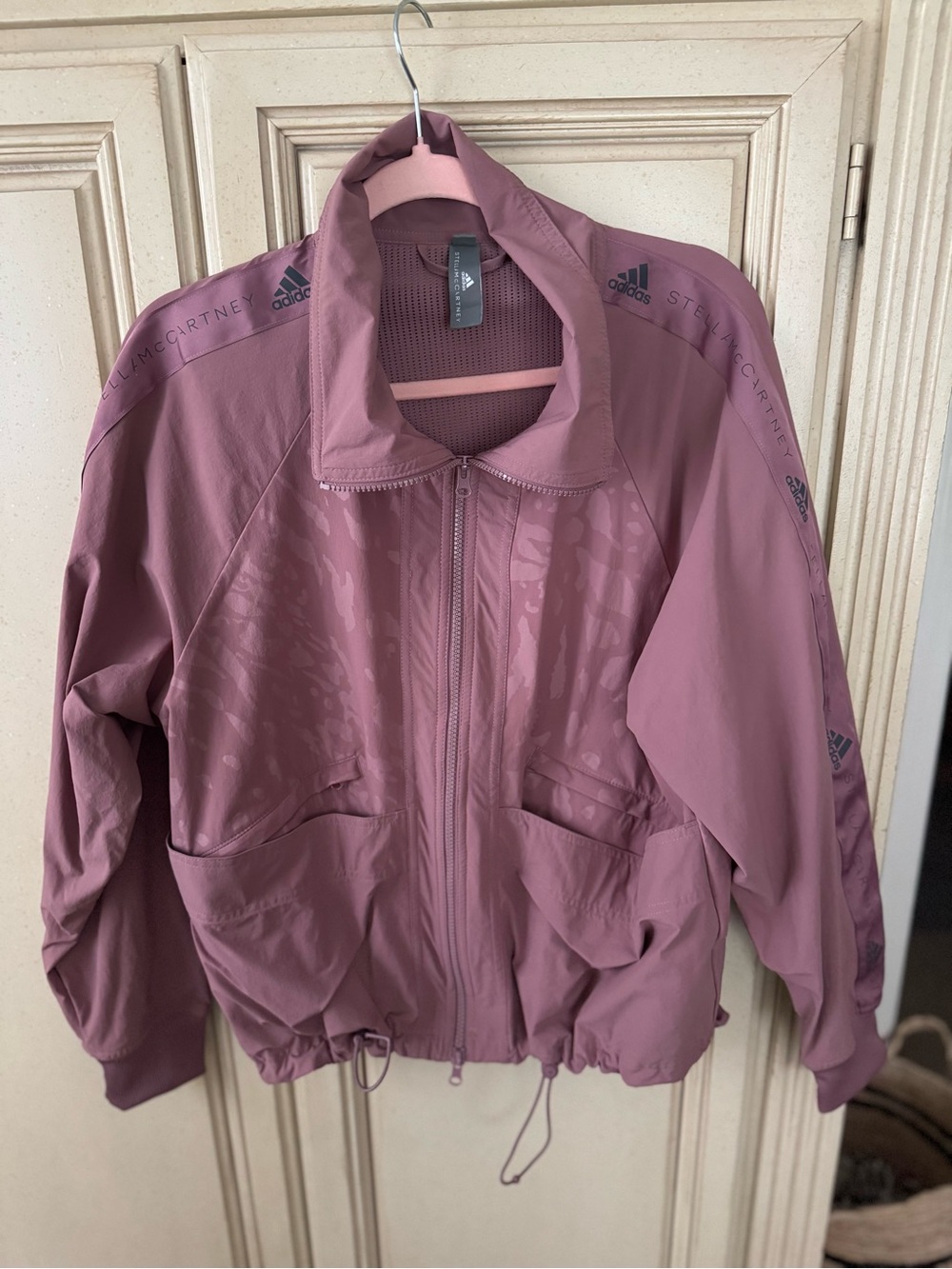 Adidas Stella McCartney Dusty Mauve Zip Bomber Jacket